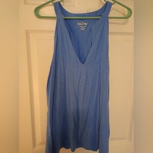Lilly Pulitzer Blue Sleeveless Top EUC XL Beautiful Blue!